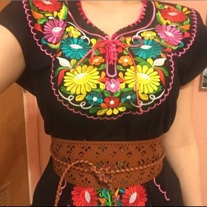 Mexican Folk Floral Dress